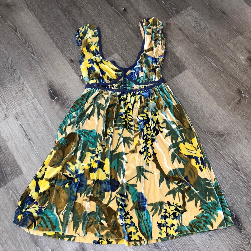 Free People Velvet empire waist dress